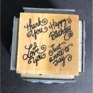 Stampendous Rubber Stamps Personal Notes Mini Quad Cube MTC03